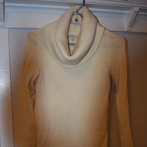 Cream Large Cowl Neck Sweater